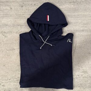 Rhoback Dark Blue Hoodie with Embroidered Detail